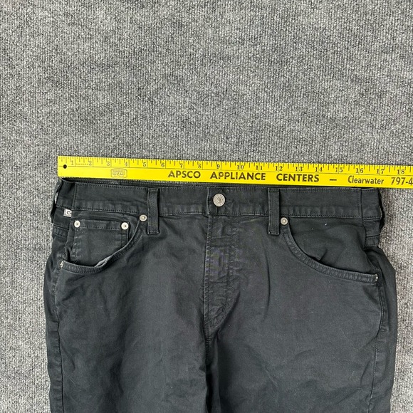 Citizens of Humanity Mens 34 Gage Classic Straight Jeans Black Denim - Picture 9 of 11